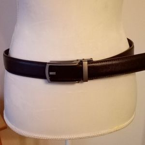 Comfort Click Brown Leather Men's Belt